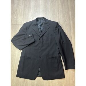 Rare Versace Classic V2 Sport Coat Blazer Jacket Men's 40R Black Monogram Lined
